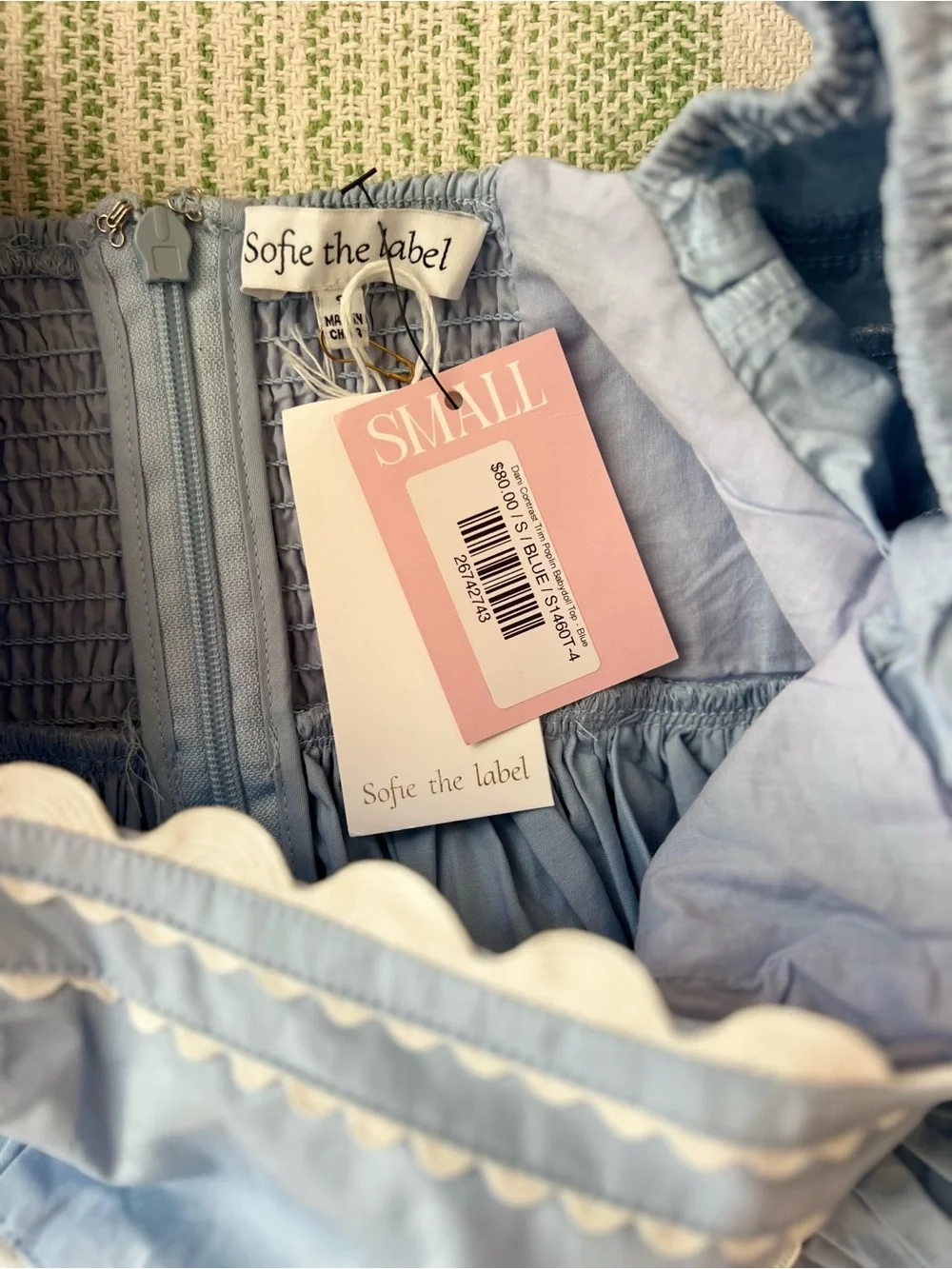 NWT Sofie the label cropped babydoll top size small - Picture 10 of 10
